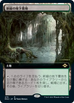 画像1: 【JPN/MH2-BF/Foil★】新緑の地下墓地/Verdant Catacombs【拡張アート】