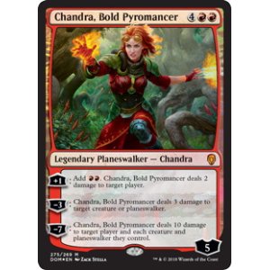 画像: 【JPN/DOM-PW/FOIL★】勇敢な紅蓮術師、チャンドラ/Chandra, Bold Pyromancer