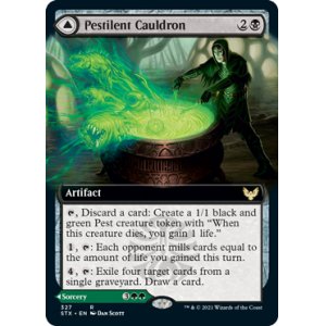 画像: 【ENG/STX-BF/Foil★】死に至る大釜/Pestilent Cauldron 『R』 [黒]【拡張アート】