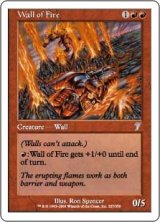 画像: 【JPN/7ED/Foil★】炎の壁/Wall of Fire