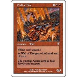 画像: 【JPN/7ED/Foil★】炎の壁/Wall of Fire